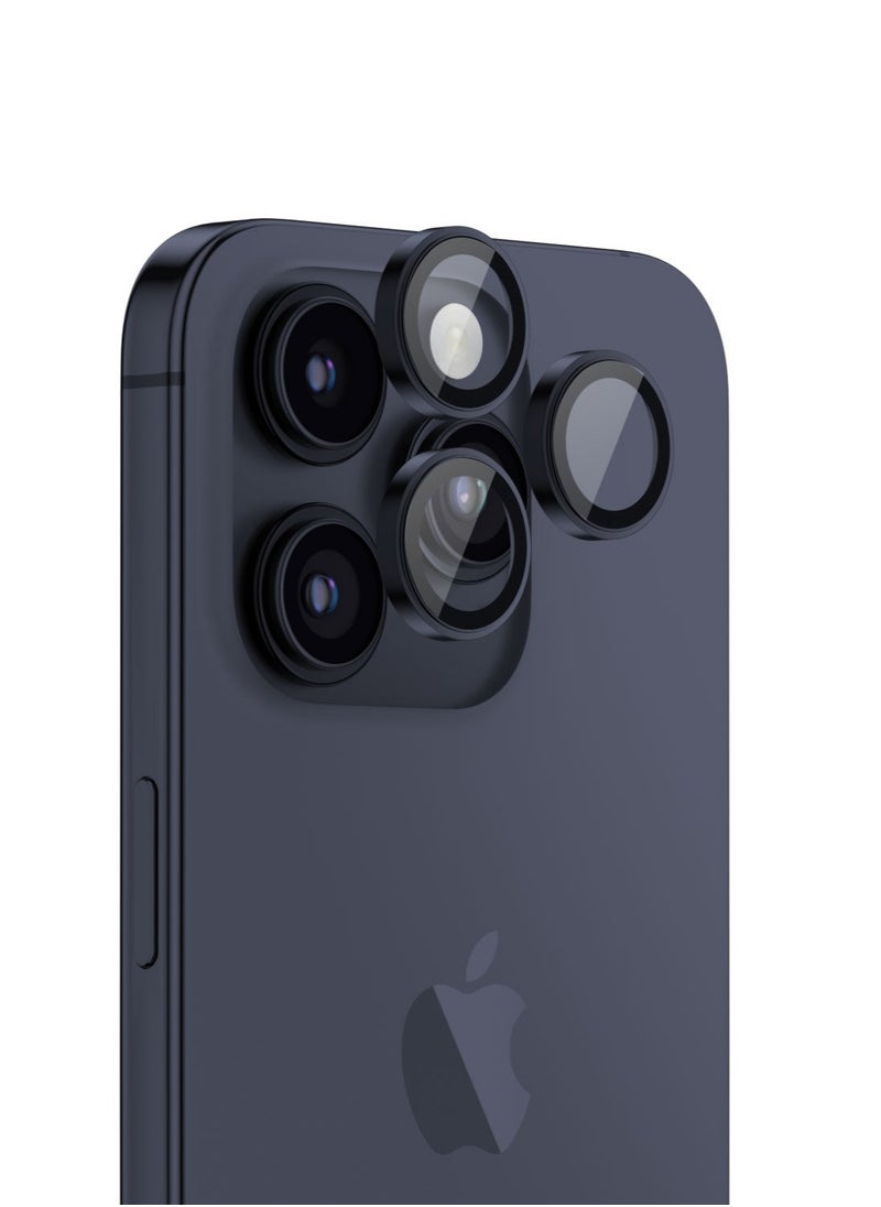 AMAZINGthing Supreme Tempered Glass for iPhone 15 Pro and iPhone 15 Pro MAX Camera Lens Protector Aluminum AR Lens Defender  - Blue  - Image 1