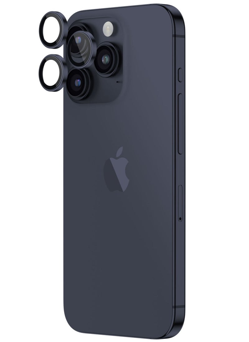 AMAZINGthing Supreme Tempered Glass for iPhone 15 Pro and iPhone 15 Pro MAX Camera Lens Protector Aluminum AR Lens Defender  - Blue  - Image 4