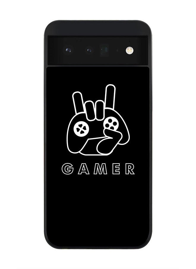 Stylizedd - Rugged Black edge case for Google Pixel 6 5G Slim fit Soft Case Flexible Rubber Edges Anti Drop TPU Gel Thin Cover - Gamer - Image 1