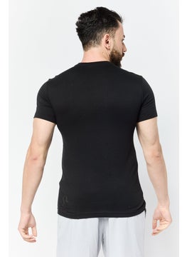 Reebok Men Sportwear Fit Short Sleeve Outdoor T-Shirt, Black  - Image 3