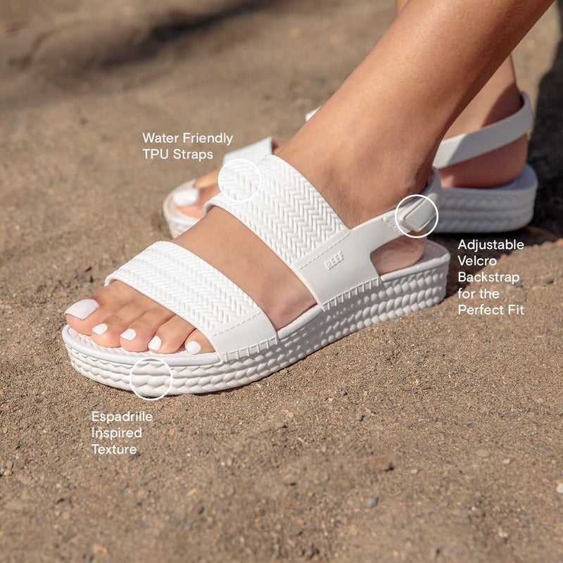 REEF Water Vista Womens Platform Sandal, Water Friendly, Adjustable Strap, Brunette, 8 - Image 3