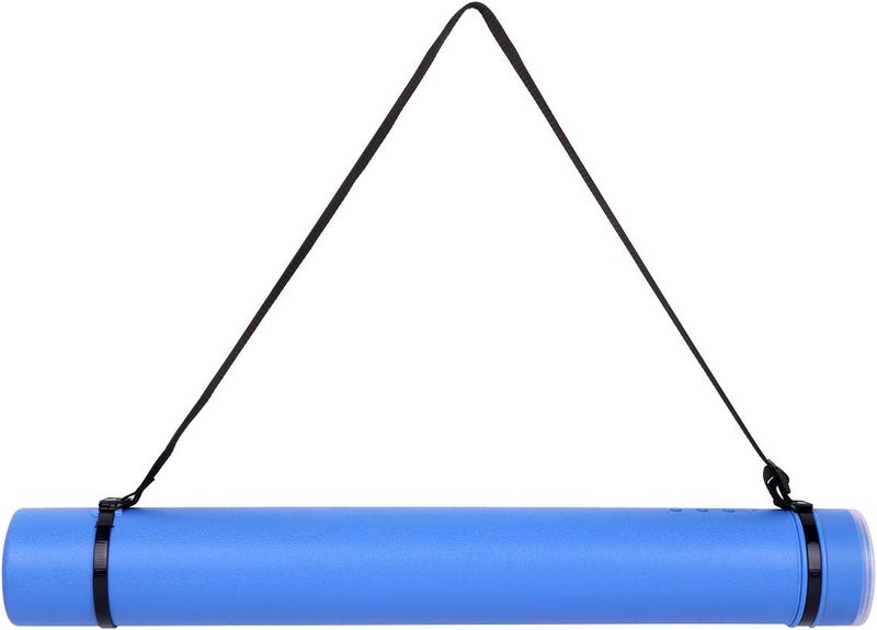 TRANSON Durable Poster Storage Tube with Straps 24"-40" Extendable for Blueprints, Artwork, Maps, Posters Color Blue - Image 1