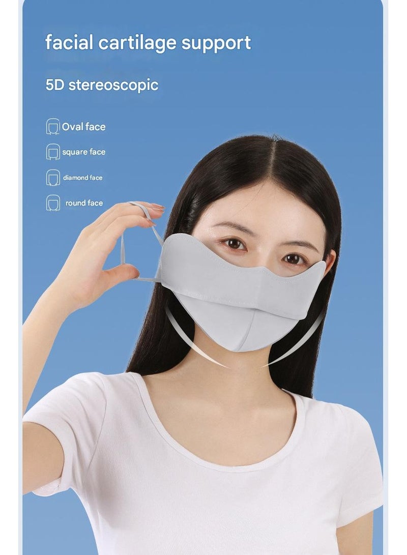 Goolsky Ice Silk Full Face Sun Mask Women Summer UV Protection Breathable Eye Cover Veil  - Image 3
