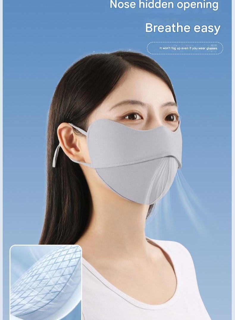Goolsky Ice Silk Full Face Sun Mask Women Summer UV Protection Breathable Eye Cover Veil  - Image 5