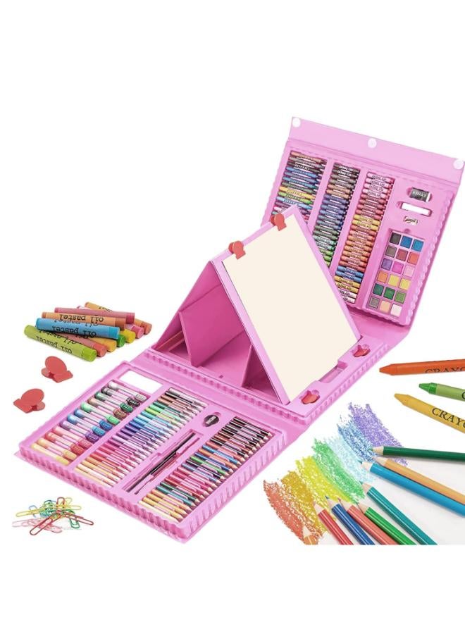 Nizomi 208 Pcs Color Pencil Child Drawing Set for Children Art Supplies for Kids - Art Set for Drawing Painting and More with Portable Art Box, Sketch Pen, Coloring Best Gift for Kids