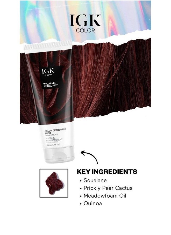 iGK Color Depositing Mask Williams Burgundy 6 Fl Oz  - Image 5