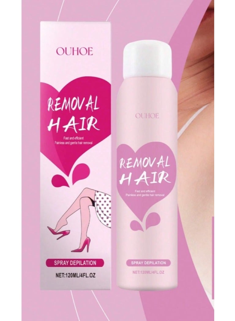 OUHOE Hair Removal Spray 120ml, Fast and Efficient Gentle and Painless Hair Removal. - Image 1