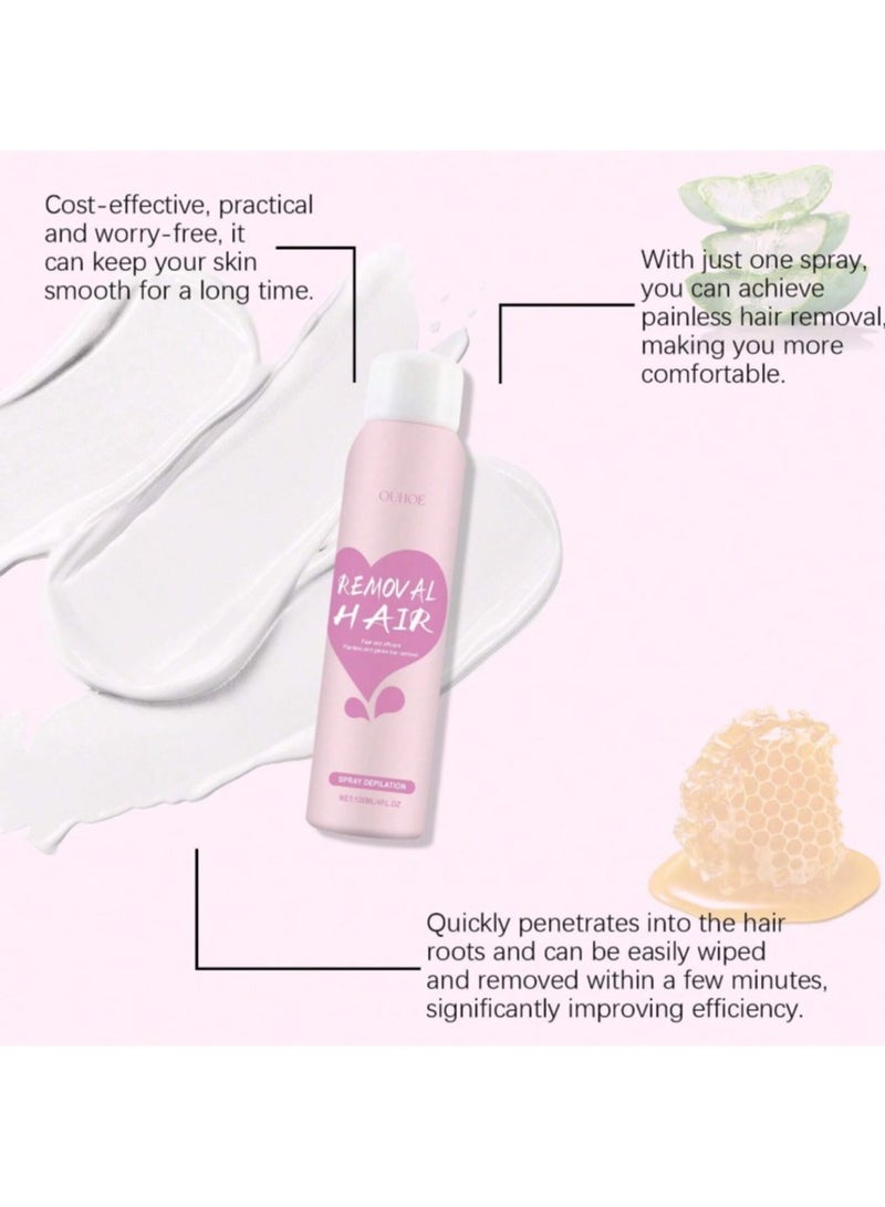 OUHOE Hair Removal Spray 120ml, Fast and Efficient Gentle and Painless Hair Removal. - Image 2