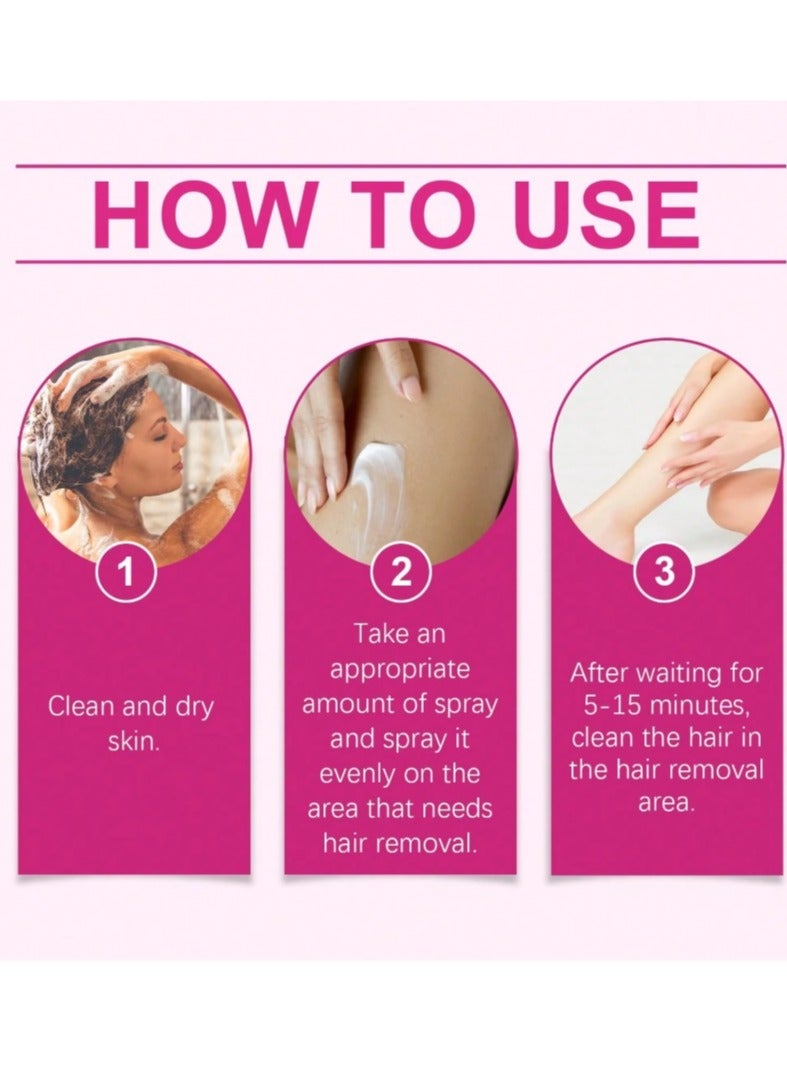 OUHOE Hair Removal Spray 120ml, Fast and Efficient Gentle and Painless Hair Removal. - Image 5