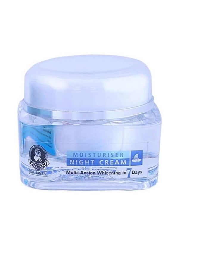 DR. JAMES Dr James Night Renewal Cream - 30gm | Advanced Skin Tone Correcting Formula  | Overnight Brightening Treatment  - Image 3