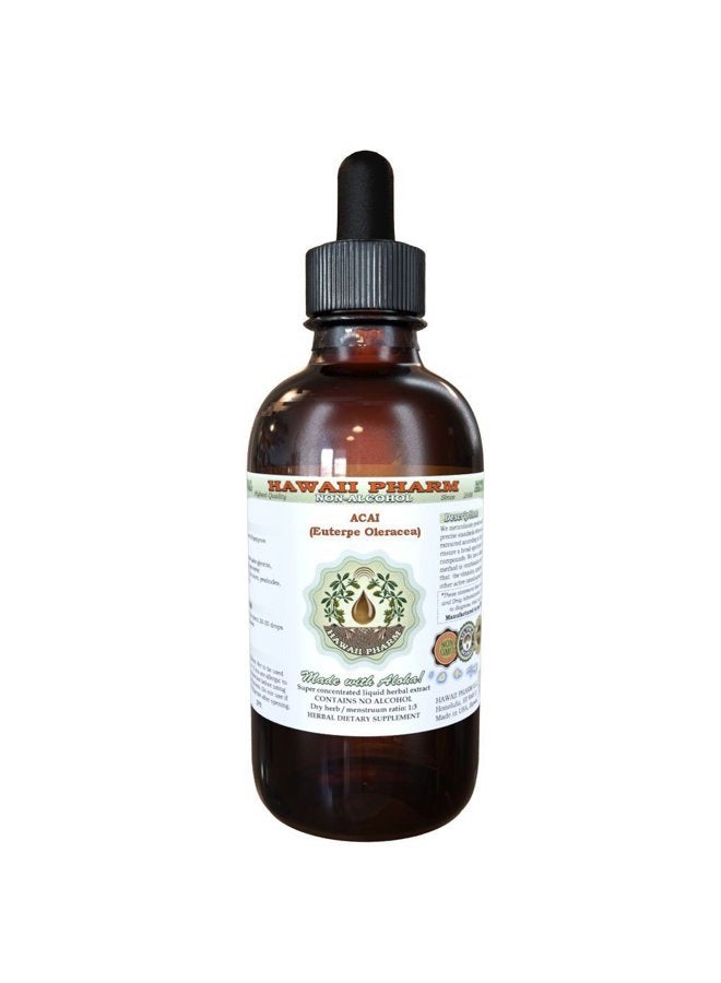 Hawaii Pharm Acai Alcohol-Free Liquid Extract, Organic Acai (Euterpe Oleracea) Berry Glycerite Hawaii Pharm Natural Herbal Supplement 2 oz - Image 1