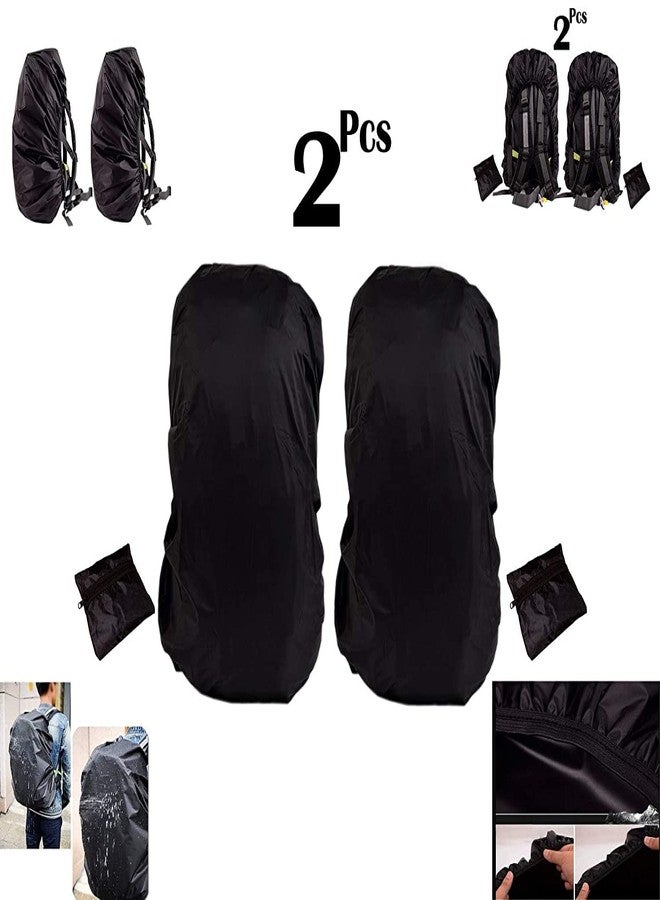Mark Ample Waterproof Dust Proof Rain Cover for Backpack Bags, 30L-40L Rainproof Dustproof Protector Raincover Adjustable for Hiking Camping Traveling Climbing Cycling, Black (Bag Cover 2 PCK) - Image 4
