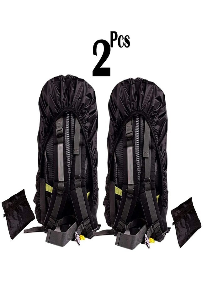 Mark Ample Waterproof Dust Proof Rain Cover for Backpack Bags, 30L-40L Rainproof Dustproof Protector Raincover Adjustable for Hiking Camping Traveling Climbing Cycling, Black (Bag Cover 2 PCK) - Image 2