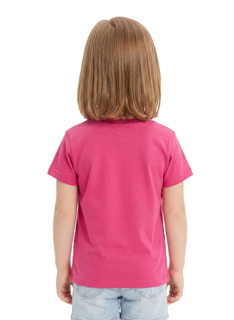 ديزني Disney Minnie Mouse Graphic T-Shirt for Girls | Classic Character Print Casual Crew Neck Tee