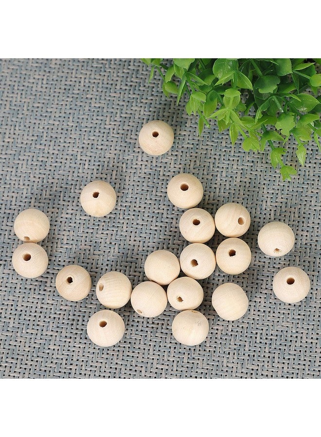 ZOENHOU 400 Pcs 25Mm Wooden Beads Natural Round Solid Wood Beads For Crafts Making Diy Handmade Jewelry Bracelet Garland Hair Home Decoration - Image 4