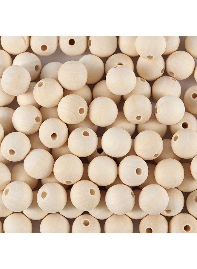 ZOENHOU 400 Pcs 25Mm Wooden Beads Natural Round Solid Wood Beads For Crafts Making Diy Handmade Jewelry Bracelet Garland Hair Home Decoration - Image 1
