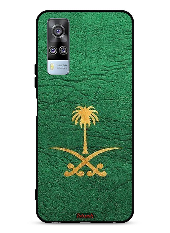 Tolwak vivo Y51 2020 Protective Case Cover Kingdom Of Saudi Arabia Sign On Leather - Image 1