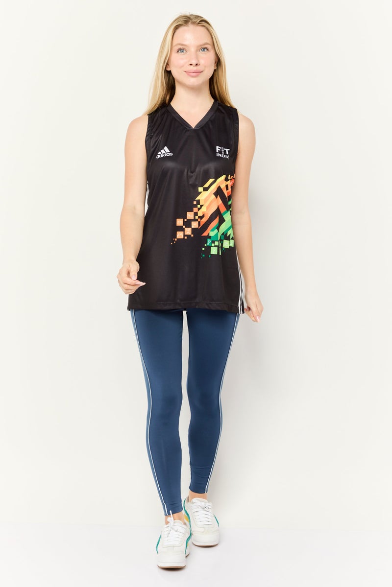 Adidas Women Sportswear Fit Sleeveless Outdoor Jersey, Black  - Image 2