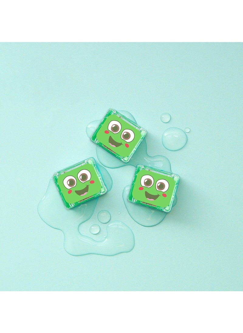 Bamboo Bark - Glo Pals Christmas light up baby & kids bath toys glow cubes, water play - Image 1