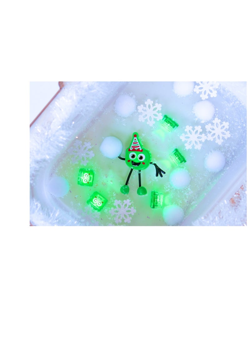 Bamboo Bark - Glo Pals Christmas light up baby & kids bath toys glow cubes, water play - Image 1