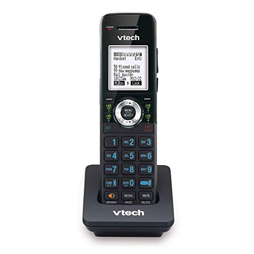 VTech AM18047 Cordless Accessory Handset for AM18447 4Line Small Business Phone System DECT 60 FullDuplex Speakerphone Caller ID Expandable Black - Image 1