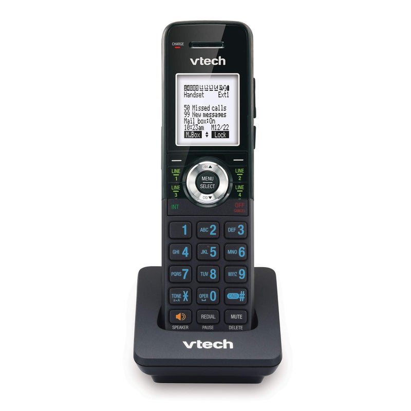 VTech AM18047 Cordless Accessory Handset for AM18447 4Line Small Business Phone System DECT 60 FullDuplex Speakerphone Caller ID Expandable Black - Image 2