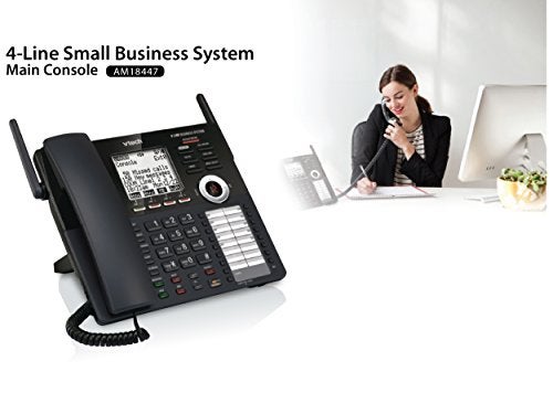 VTech AM18047 Cordless Accessory Handset for AM18447 4Line Small Business Phone System DECT 60 FullDuplex Speakerphone Caller ID Expandable Black - Image 3
