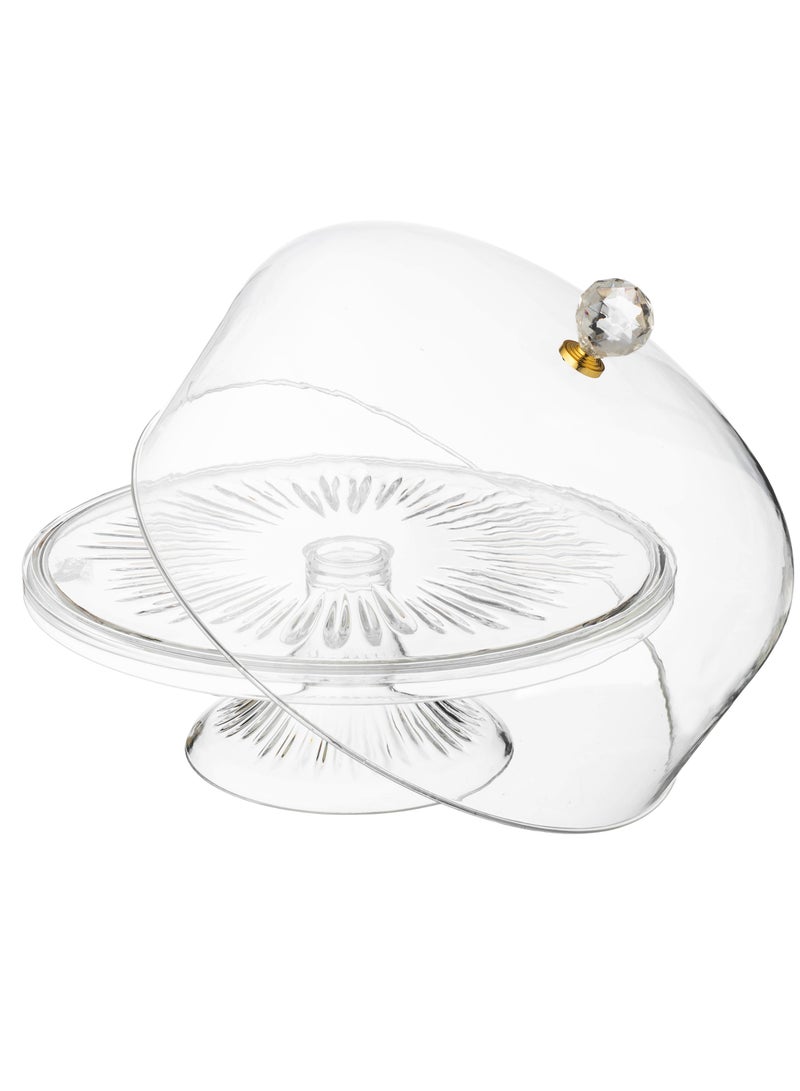 Bin Shahon Clear Acrylic Cake Stand with Cover - Image 3