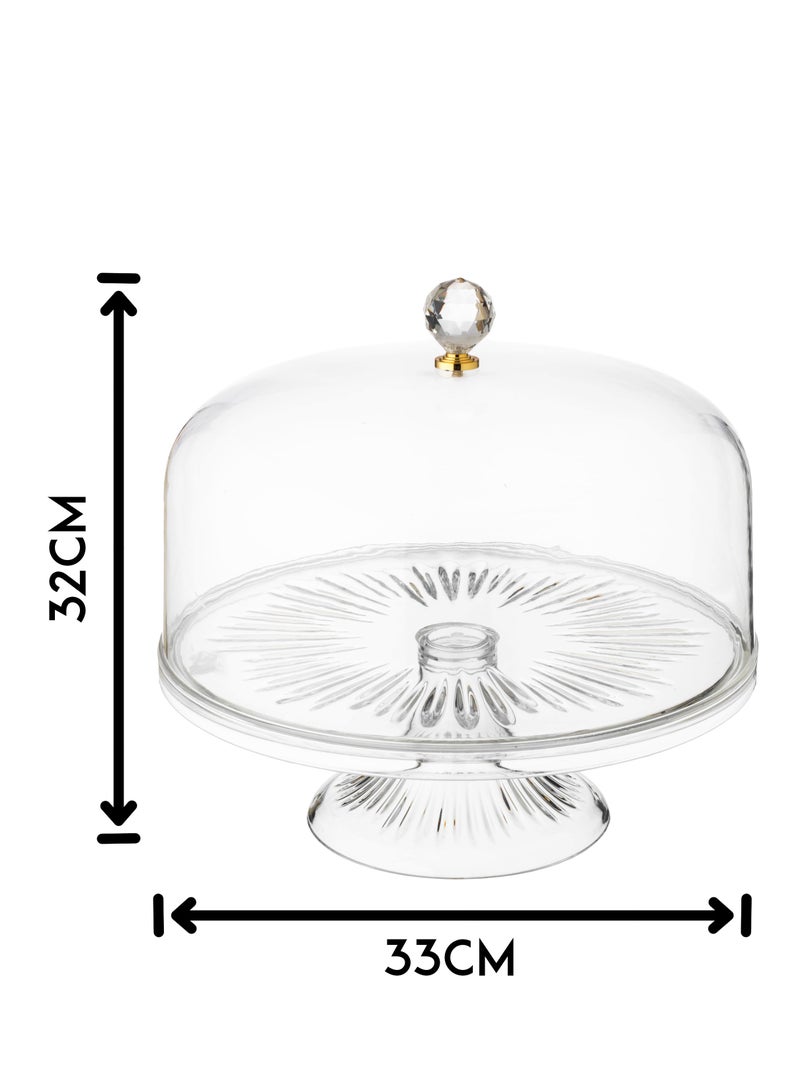 Bin Shahon Clear Acrylic Cake Stand with Cover - Image 4
