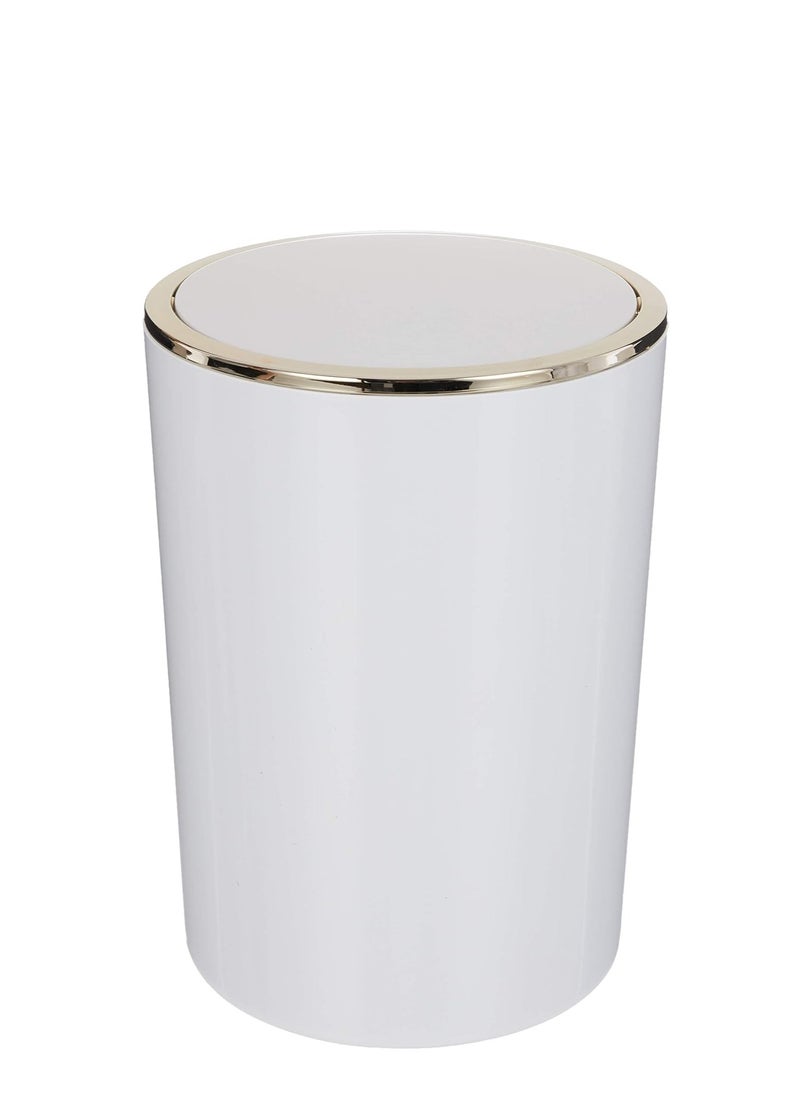 Primanova Lenox Trash Can 6 Liter -White/Gold  - Image 1