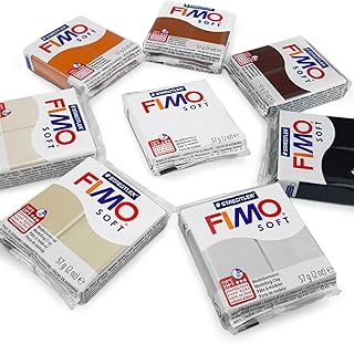 Fimo FIMO Soft Polymer Oven Modelling Clay - 57g - Set of 8 - Earth Tones - Image 1