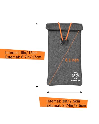 FIREDOG Faraday Pouch for Car Keys and Smartphone, Key Signal Blocking Bag, Anti Theft Car Protection, Cell Phone WiFi/GSM/LTE/NFC/RFID/Keyless Entry Fob Signal Blocking Bag (Grey) - Image 5