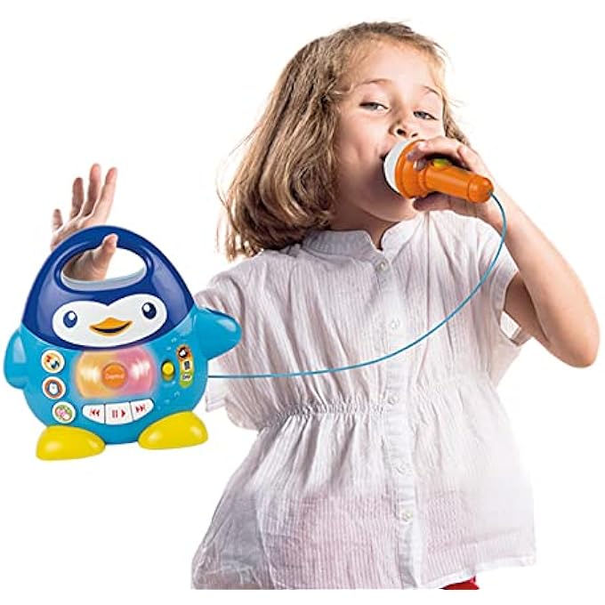 WinFun KARAOKE PENGUIN (COLORBABY 44754) - USB, WHIMSICAL, BLUE, COLORFUL FLASHING LIGHTS, FUN EFFECTS - Image 3