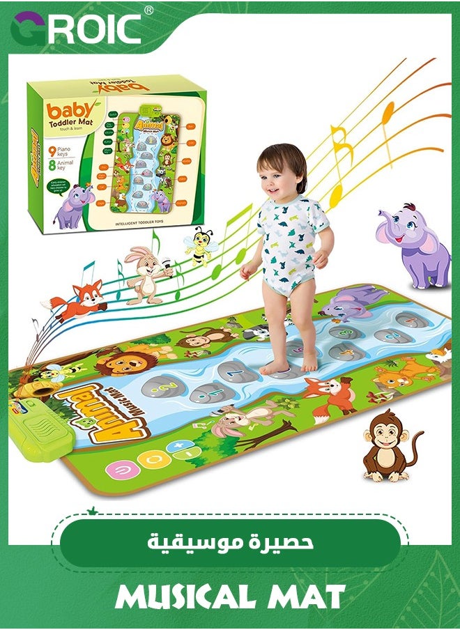 GROIC Baby Music Mat Toys, Montessori Toy Toddlers Dance Pad for Kids Sensory Step & Sing Floor Mat Early Educational Toys for Kids,Play Mat for Kids  - Image 1