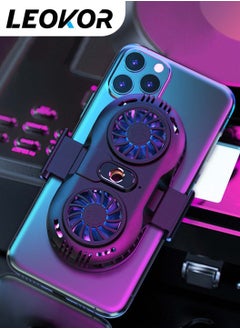 LEOKOR Mobile Phone Radiator,Semiconductor Refrigeration,Double Fan Mute,Game Live Cooling Artifact,Water-Cooled Radiator  - Image 1