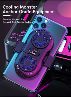 LEOKOR Mobile Phone Radiator,Semiconductor Refrigeration,Double Fan Mute,Game Live Cooling Artifact,Water-Cooled Radiator  - Image 2