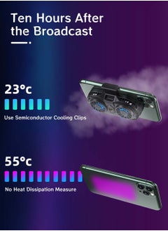 LEOKOR Mobile Phone Radiator,Semiconductor Refrigeration,Double Fan Mute,Game Live Cooling Artifact,Water-Cooled Radiator  - Image 3
