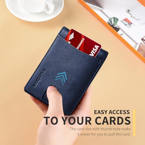 RUNBOX Slim Money Clip Wallets for Men RFID Blocking 11 Card Holder Minimalist Small Thin Carbon Leather Bifold Mens Front Pocket Wallet Gift Box - Image 4