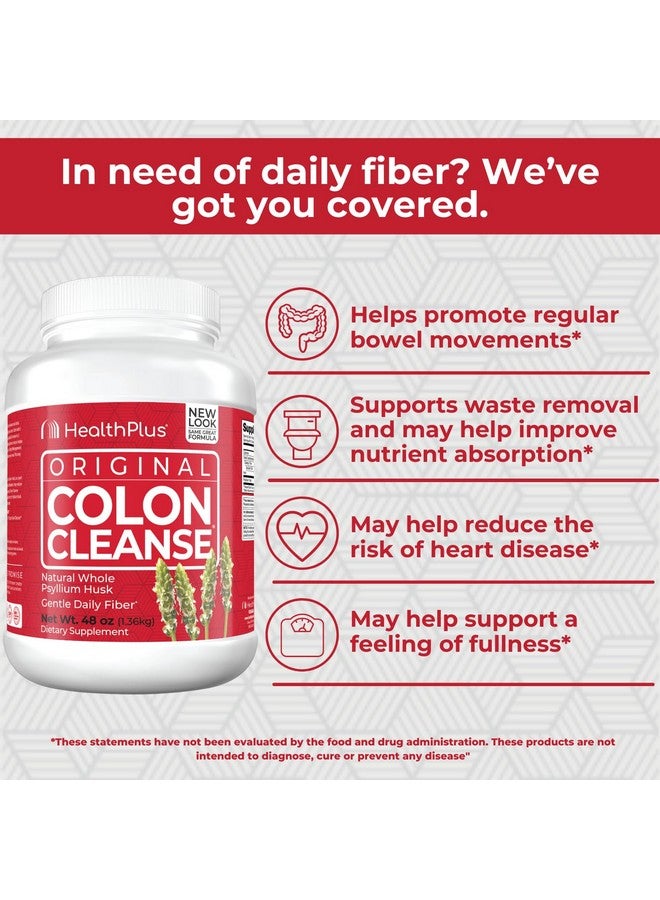 Health Plus Colon Cleanse Digestive Support | All Natural Daily Fiber for Toxin Elimination To Reduce Bloating | Supports Heart Health | 48 Ounces, 194 Servings - Image 4