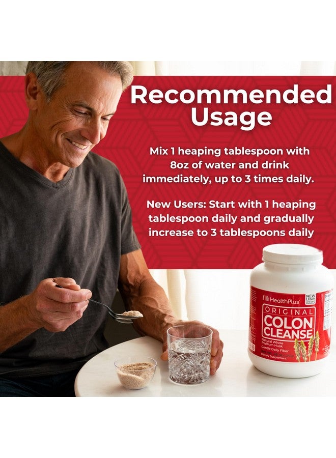 Health Plus Colon Cleanse Digestive Support | All Natural Daily Fiber for Toxin Elimination To Reduce Bloating | Supports Heart Health | 48 Ounces, 194 Servings - Image 5