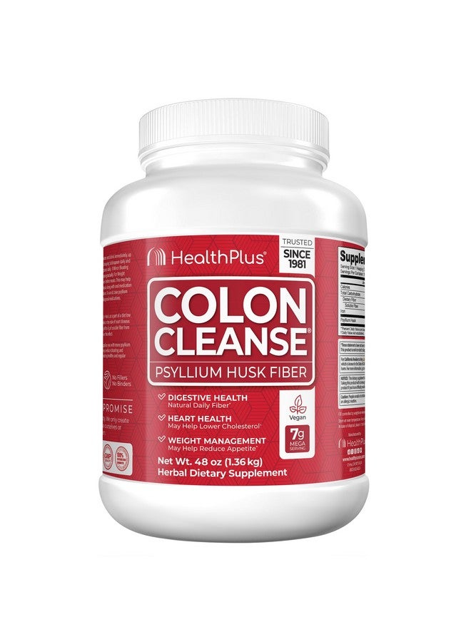 Health Plus Colon Cleanse Digestive Support | All Natural Daily Fiber for Toxin Elimination To Reduce Bloating | Supports Heart Health | 48 Ounces, 194 Servings - Image 1
