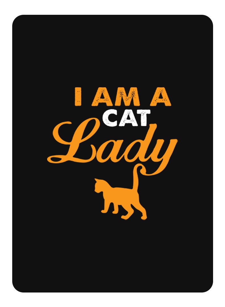 Theodor Protective Flip Case For Samsung Galaxy Tab S6 With Trifold Stand Auto Wake Sleep Shockproof Cover I am a Cat lady copy - Image 1