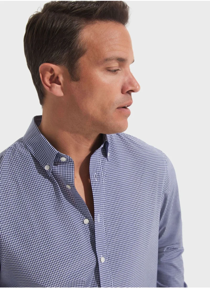 جون Check Deatiled  Regular Fit Shirt