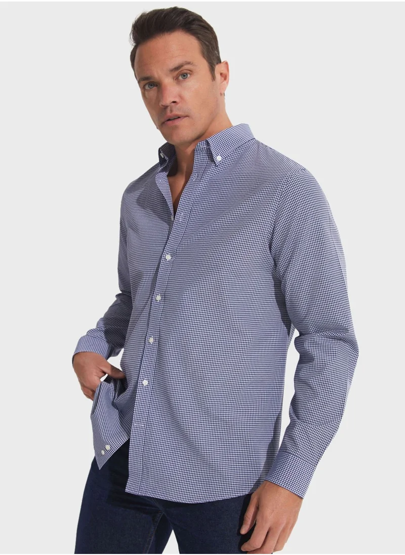 جون Check Deatiled  Regular Fit Shirt