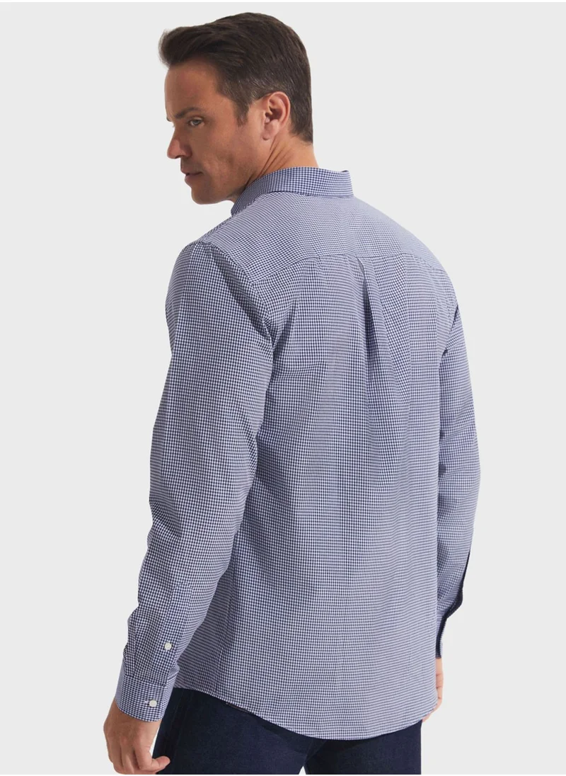 JUNE Check Deatiled  Regular Fit Shirt