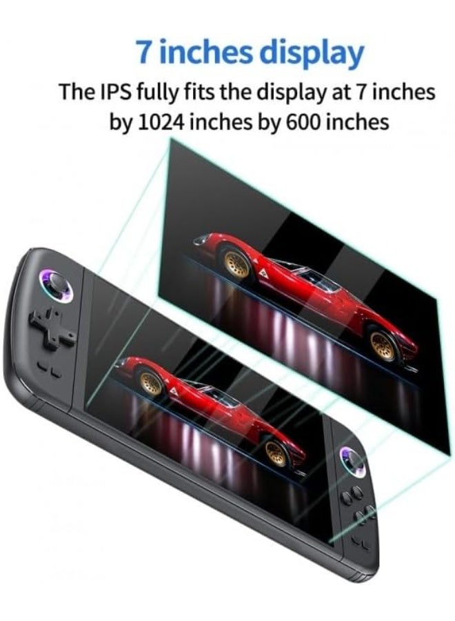 MUNTAQI M27 Handheld Game Console with 7-Inch IPS Screen, 64GB TF Card, 30+ Emulators, 3D Game Support, RGB Joystick Lights, 3000mAh Battery, Retro Portable Gaming Console with Built-in Games - Image 4