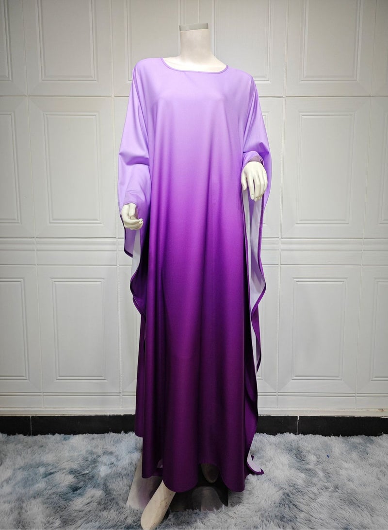 RnMoMo abaya Muslim dress modest coat Fashionable soft light forged bat robe  - Image 1