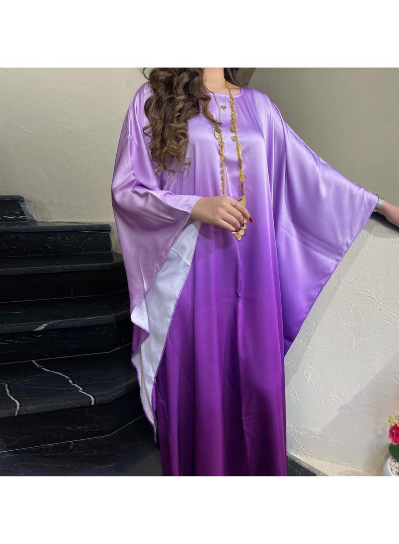 RnMoMo abaya Muslim dress modest coat Fashionable soft light forged bat robe  - Image 3