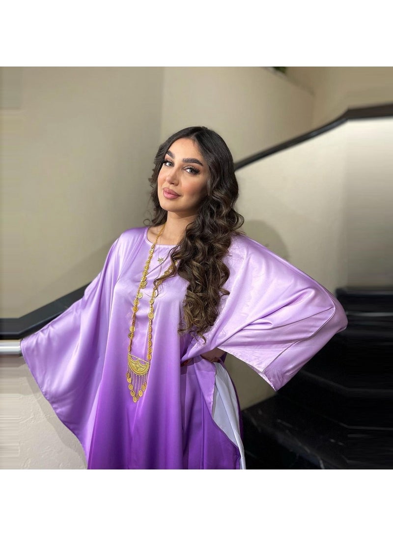 RnMoMo abaya Muslim dress modest coat Fashionable soft light forged bat robe  - Image 4