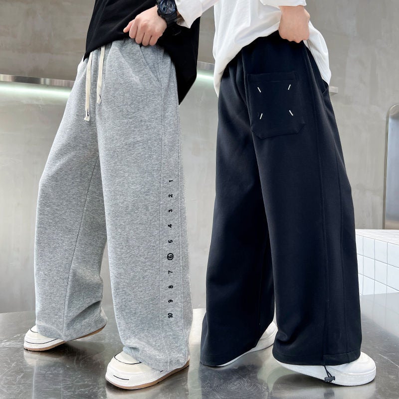 Boys' Sports Pants Large Children'S Wide Leg Long Pants Boys Western Style Casual Pants - Image 3
